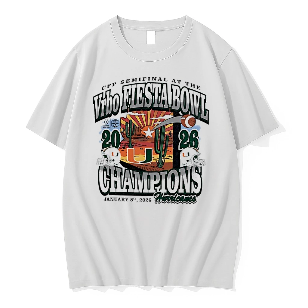 Miami Hurricanes Cfp Vrbo Fiesta Bowl Champions Desert 2026 Shirts