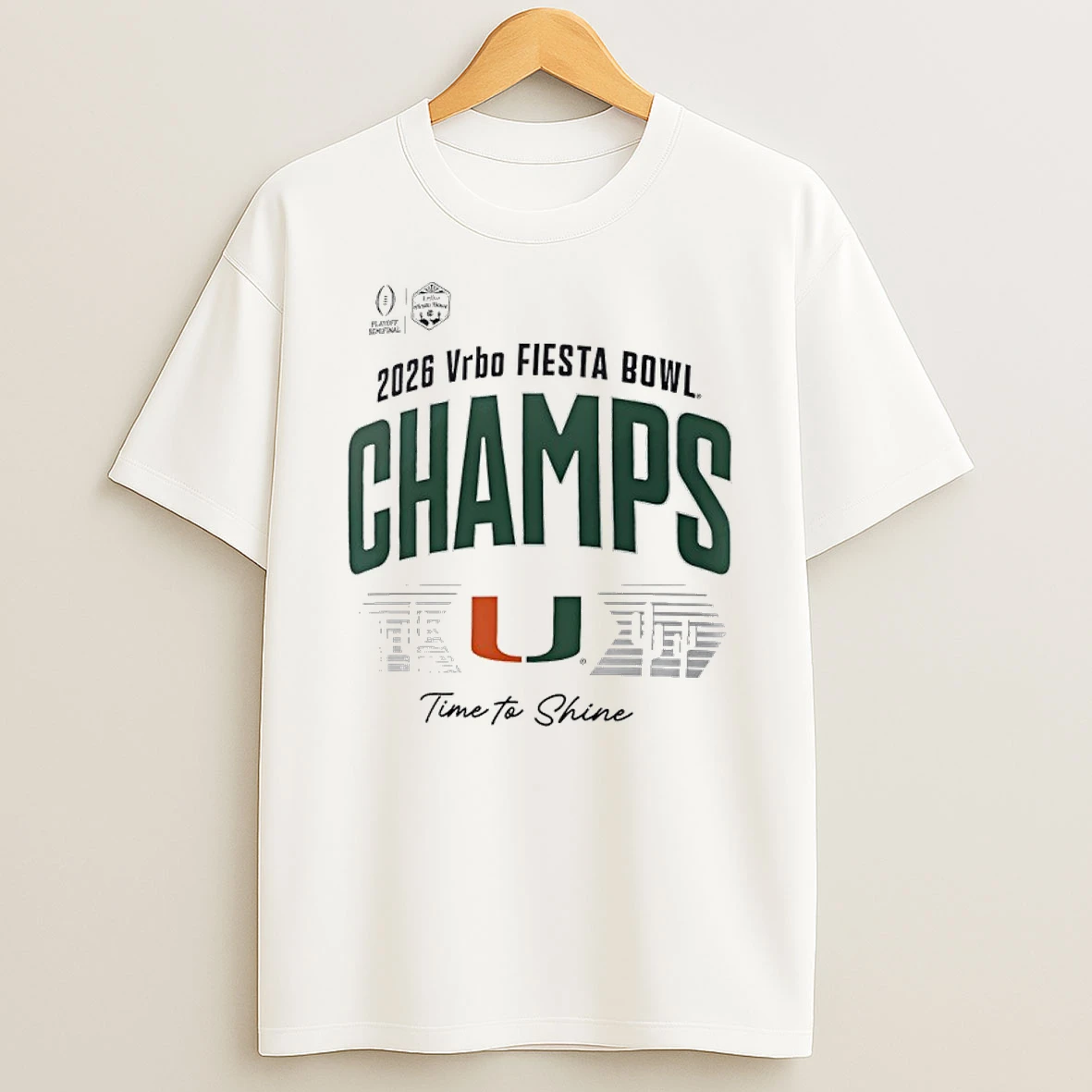 Miami Hurricanes College Football Playoff 2026 Fiesta Bowl Champions Locker Room Shirts