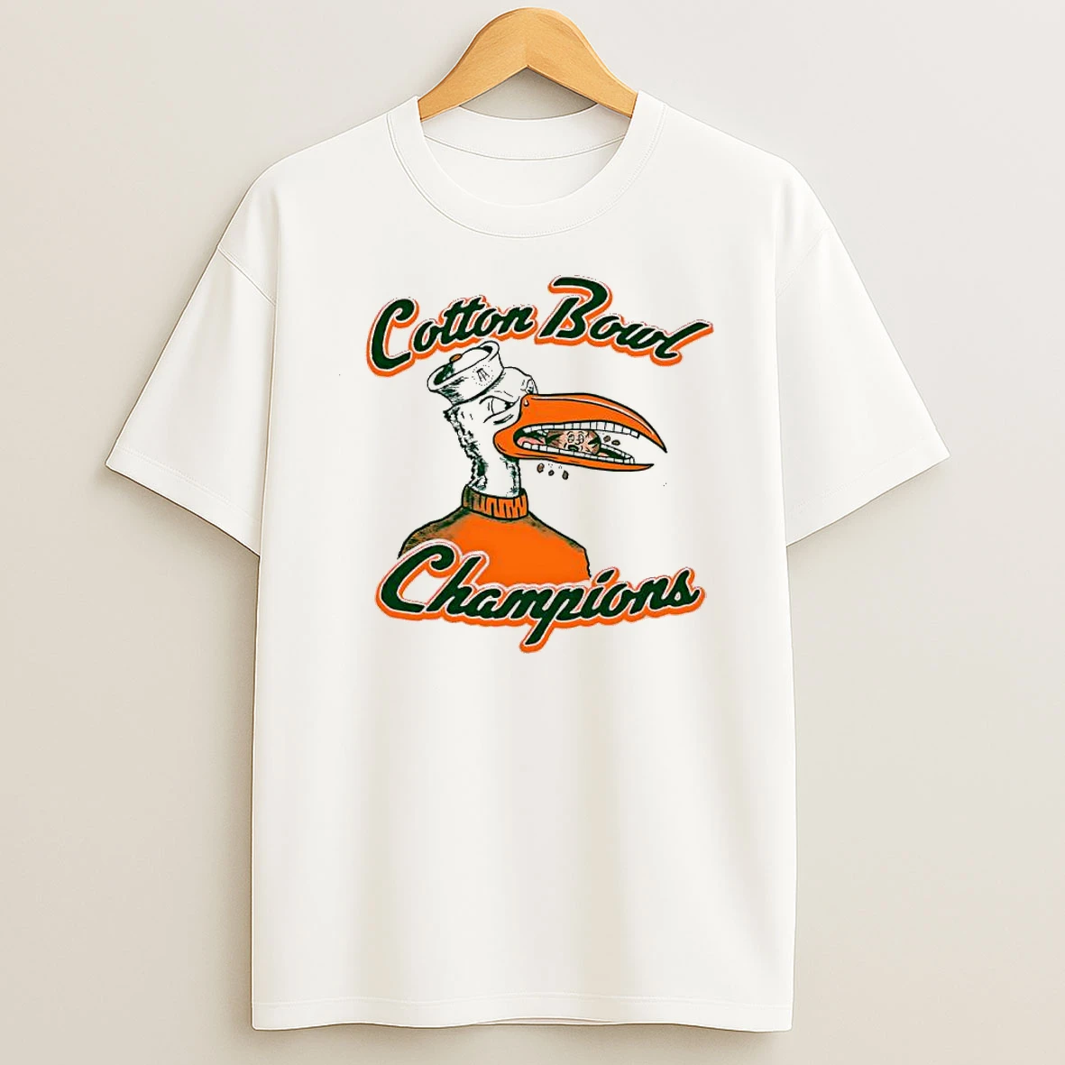 Miami Hurricanes Cotton Bowl Champions Mascot Shirts