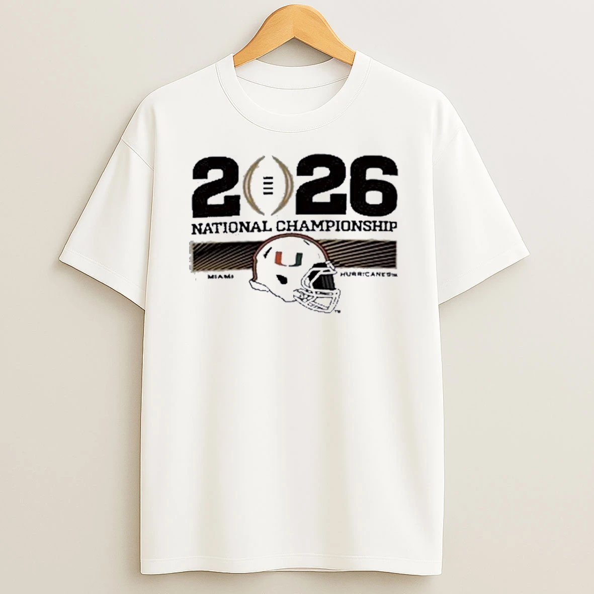 Miami Hurricanes Football 2026 National Championship Game Helmet Shirts
