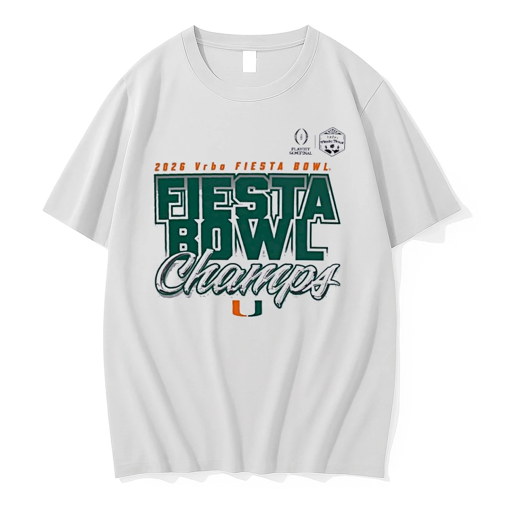 Miami Hurricanes Football Vrbo Fiesta Bowl Champions Shirts