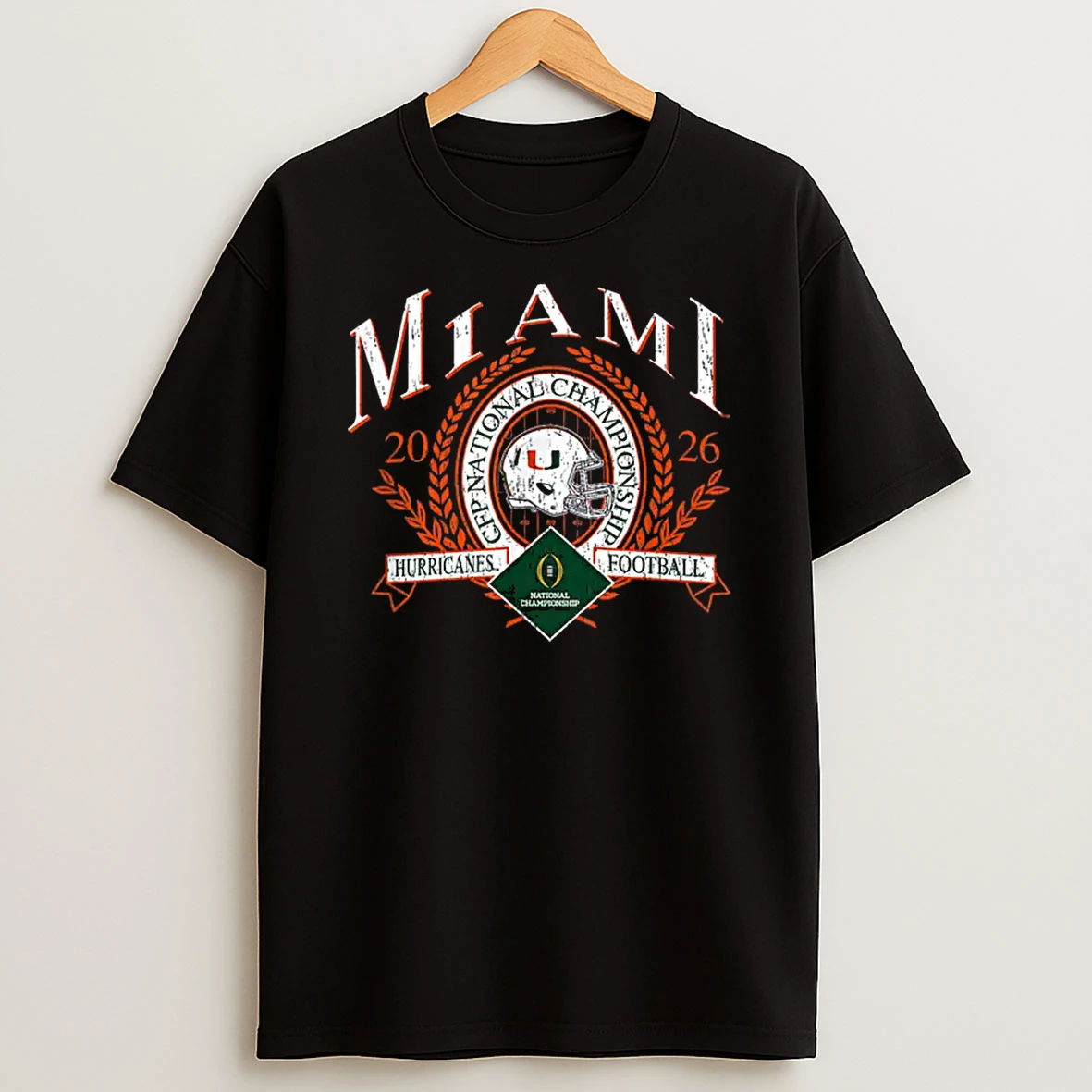 Miami Hurricanes National Championship Cfp 2026 Retro Black Shirts