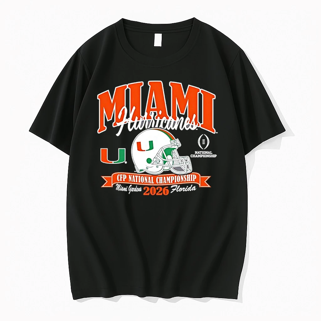 Miami Hurricanes National Championship Cfp 2026 Helmet Shirts