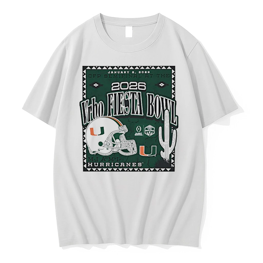 Miami Hurricanes Vrbo Fiesta Bowl 2026 Helmet Desert Vintage Shirts