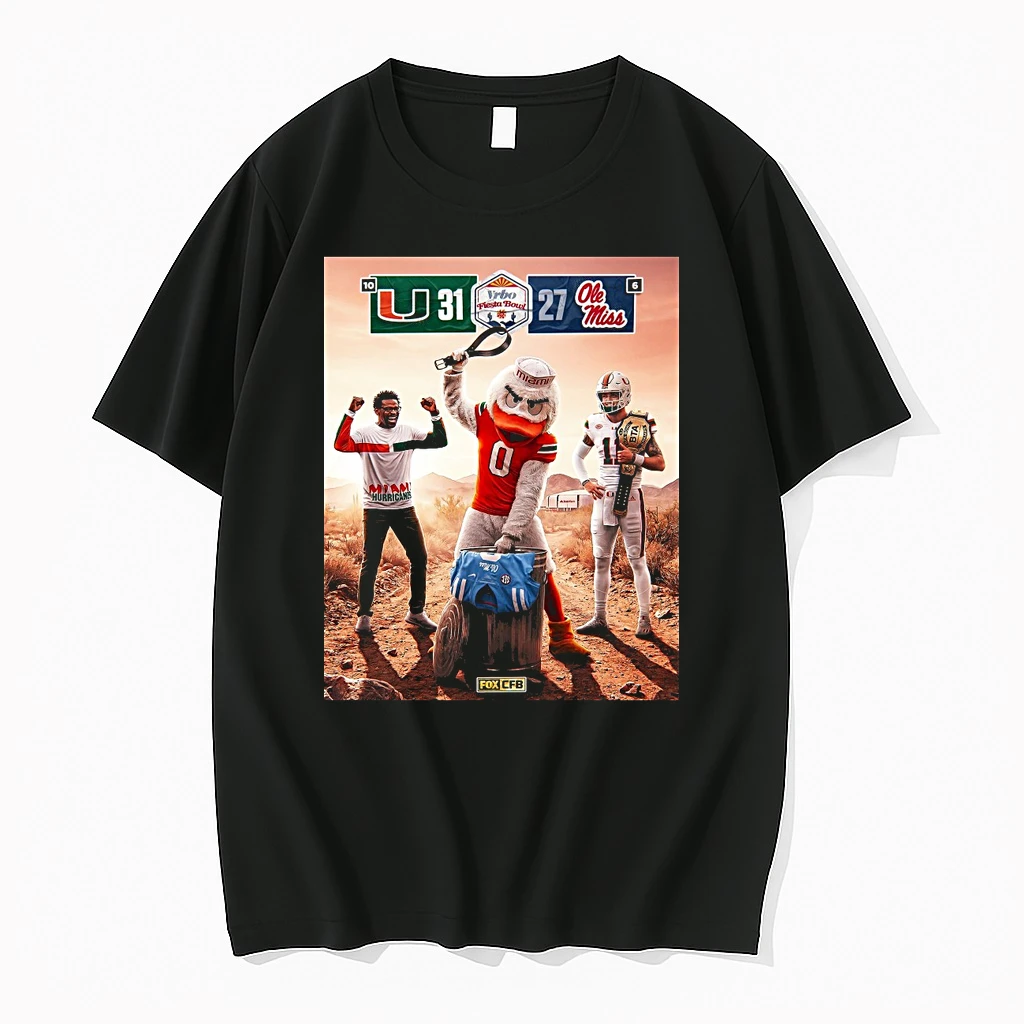 Miami Hurricanes Vs Ole Miss Rebels Final Score 31 27 Vrbo Fiesta Bowl Shirts