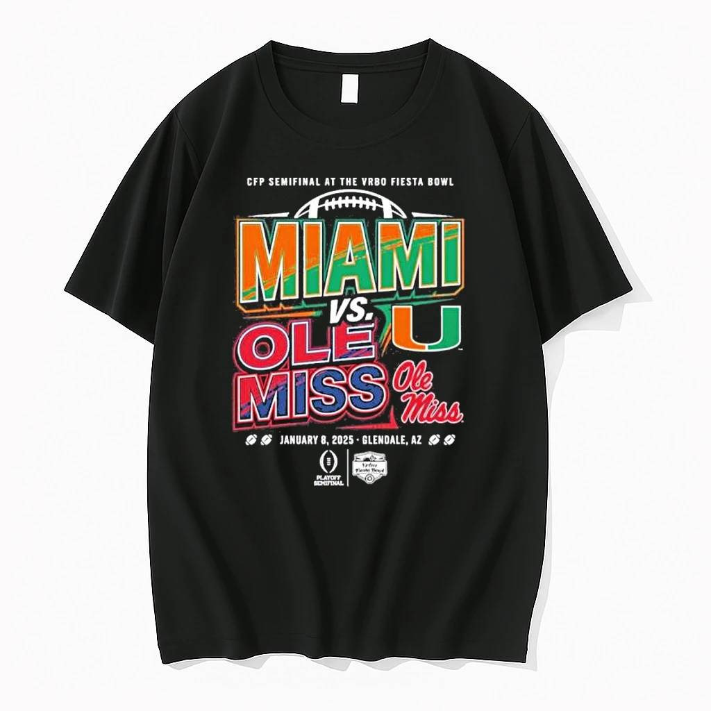 Miami Vs Ole Miss Fiesta Bowl 2025 Shirts