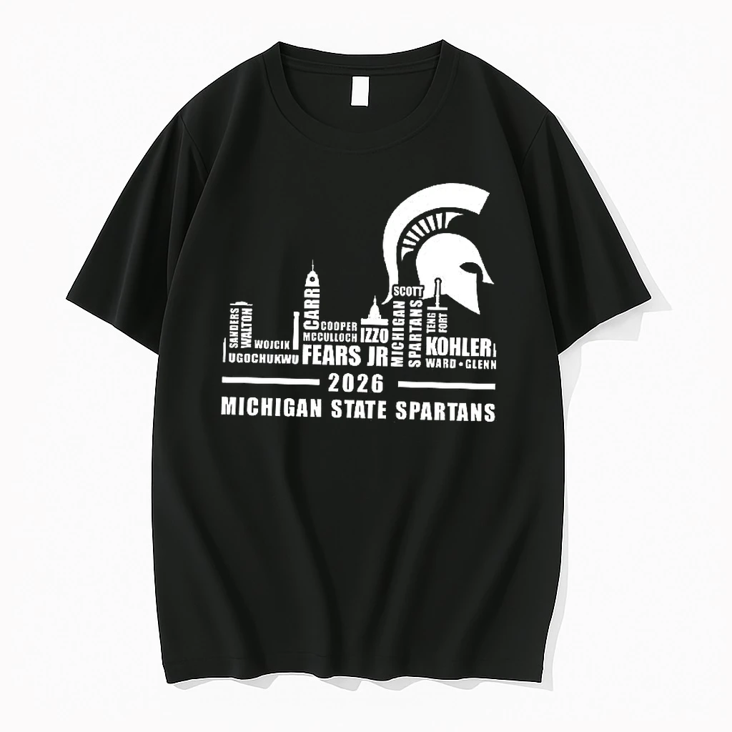 Michigan State Spartans 2026 City Skyline Woman Shirts