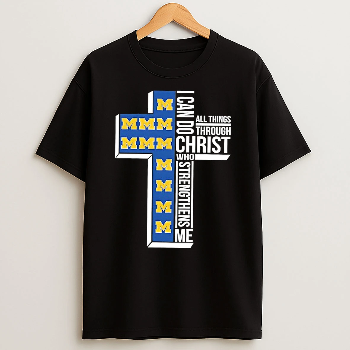 Michigan Wolverines Womens Basketball I Can All Things Do Through Christ Who Strengthens Me Shirts