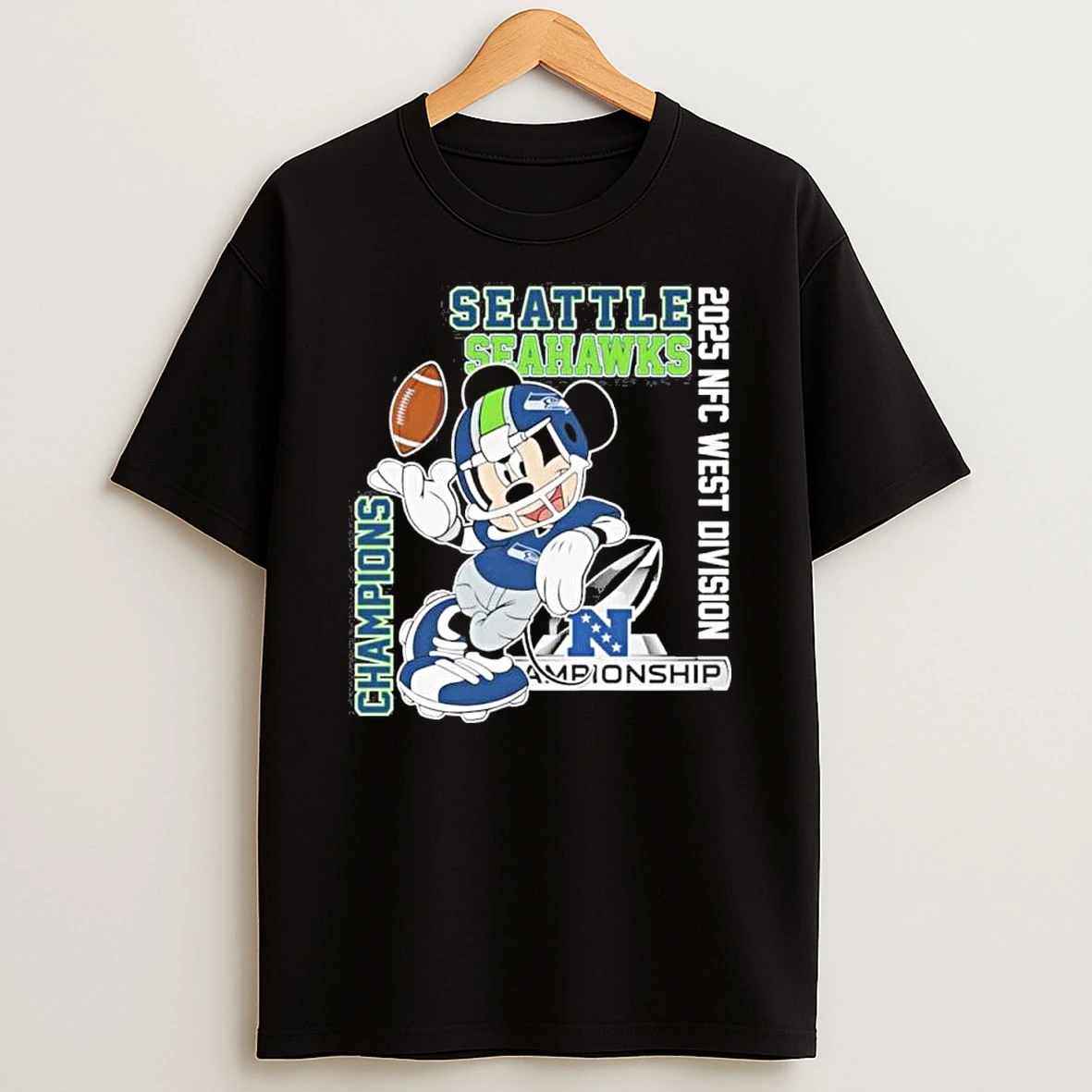 Mickey Mouse X Seattle Seahawks Nfc West Division Champions Shirts
