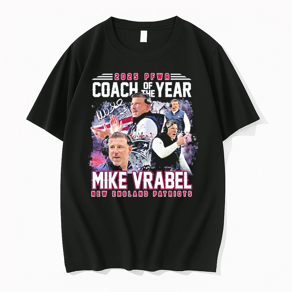 Mike Vrabel 2025 Pfwa Coach Of The Year Shirts