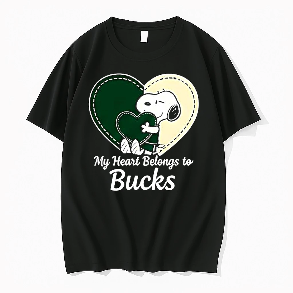 Milwaukee Bucks X Snoopy Cartoon Valentine 2026 Shirts