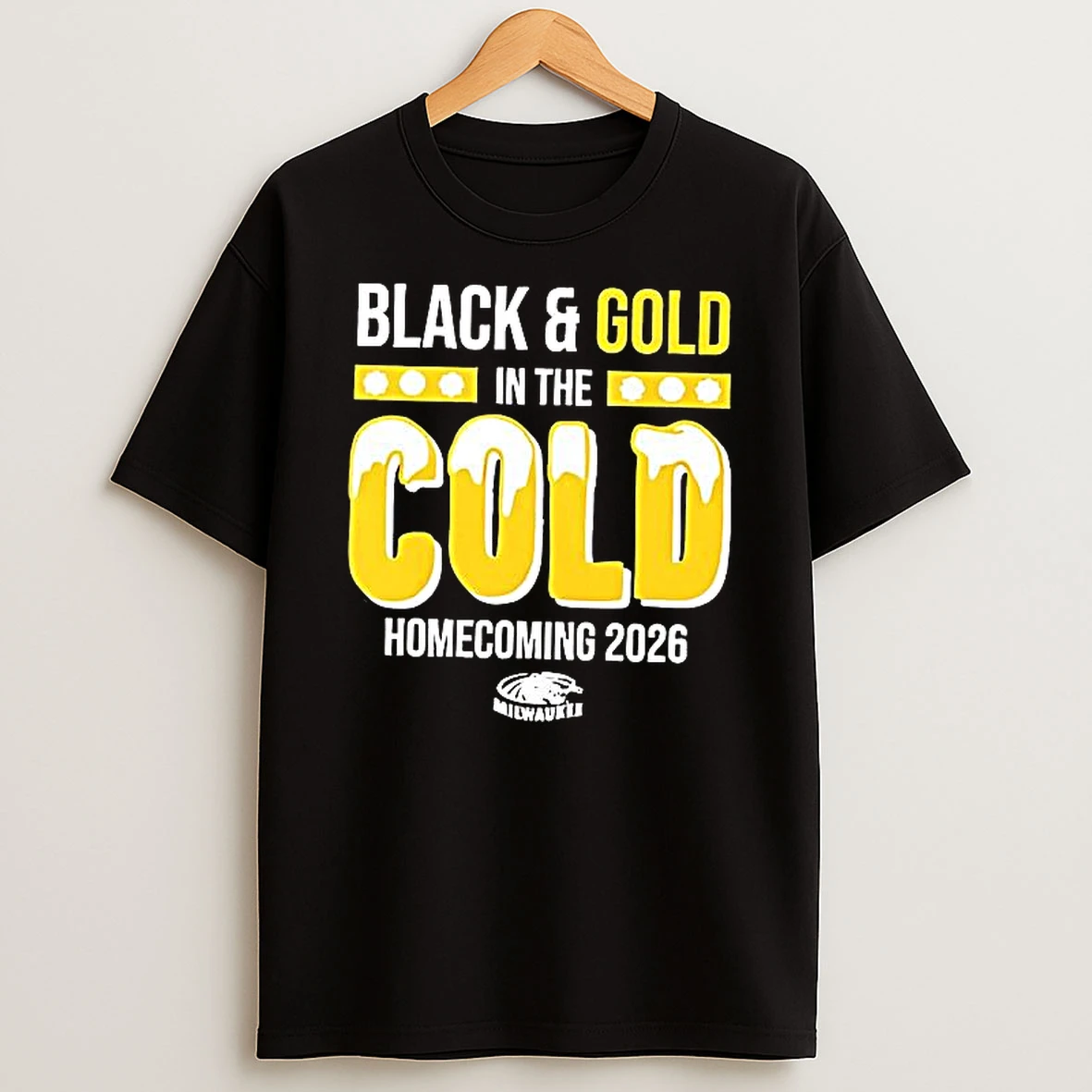 Milwaukee Panthers Black And Gold In The Cold Homecoming 2026 Woman Shirts