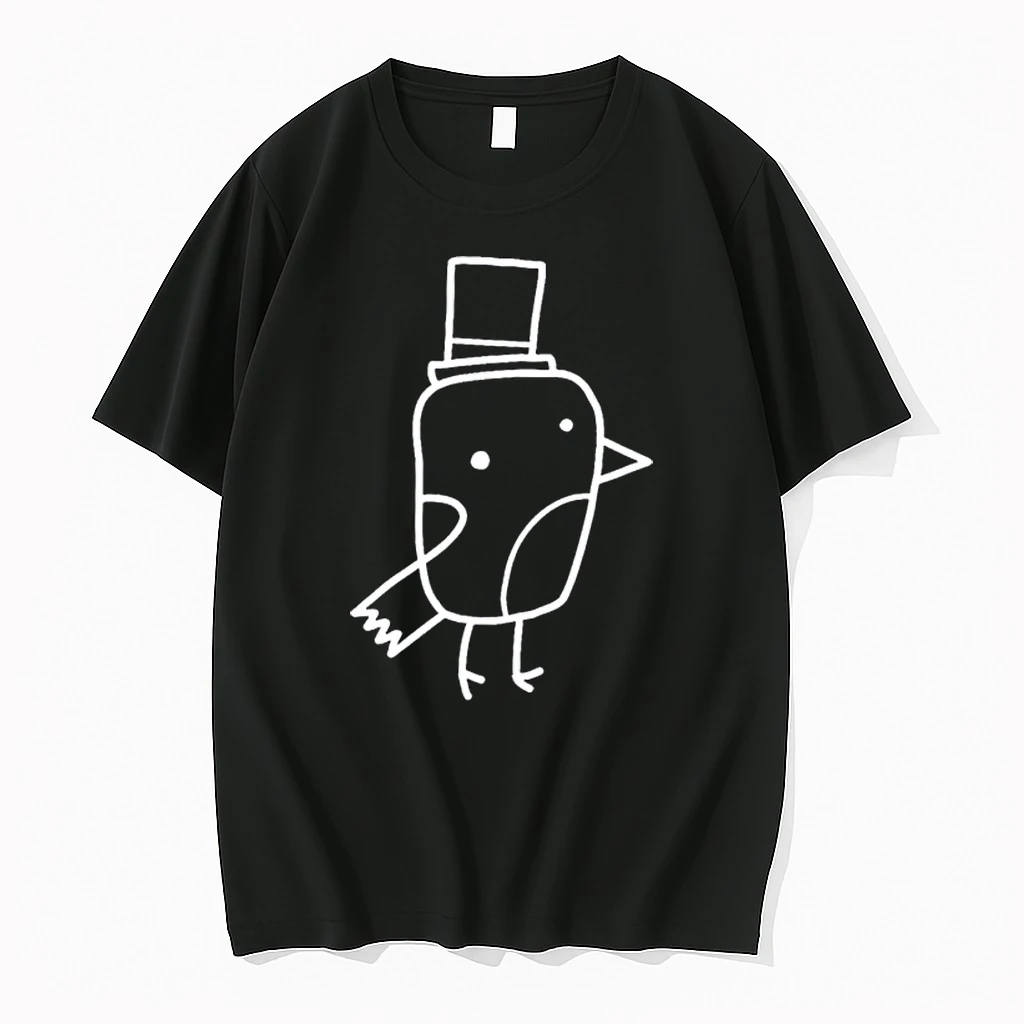 Minimalist Line Art Gentleman Bird Doodle Shirts