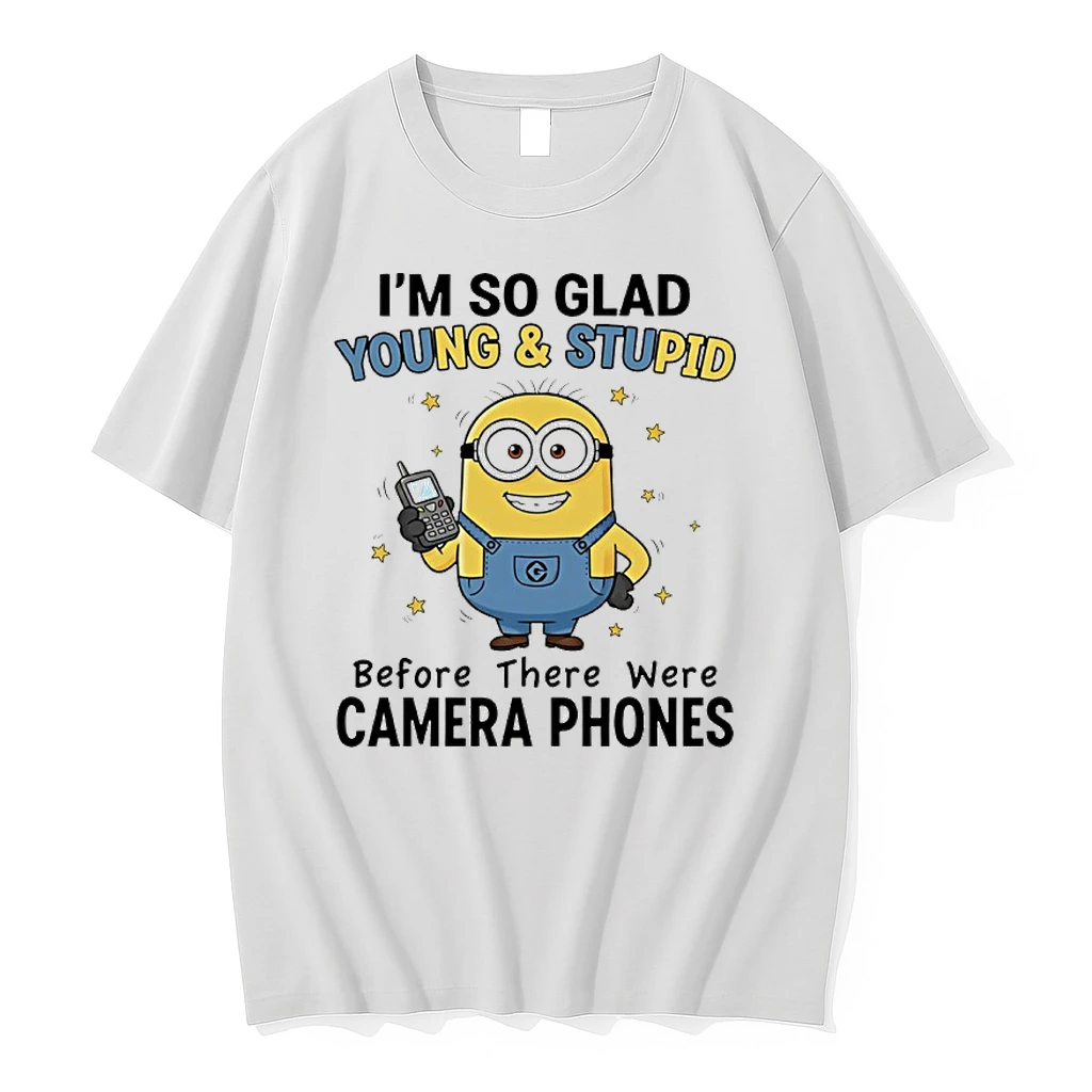 Minion Im So Glad Young And Stupid Before There Were Camera Phones Shirts