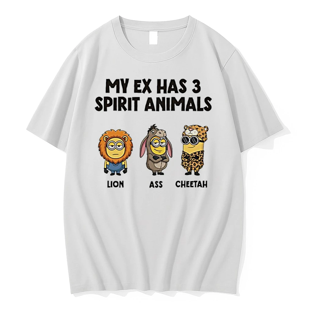 Minion Lion Ass Cheetah My Ex Has 3 Spirit Animals Shirts
