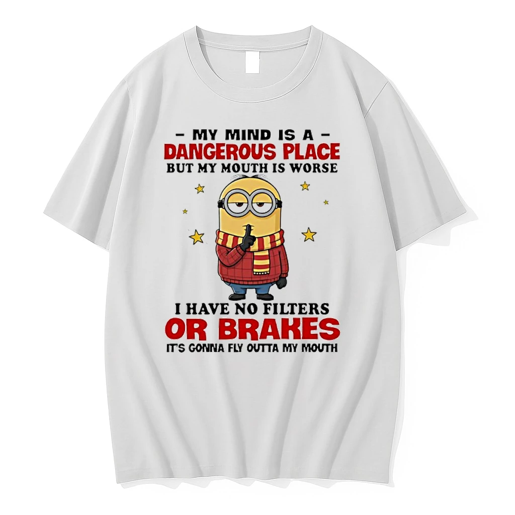 Minion My Mind Is A Dangerous Place But My Mouth Is Worse I Have No Filters Or Brakes Its Gonna Fly Outta My Mouth Shirts