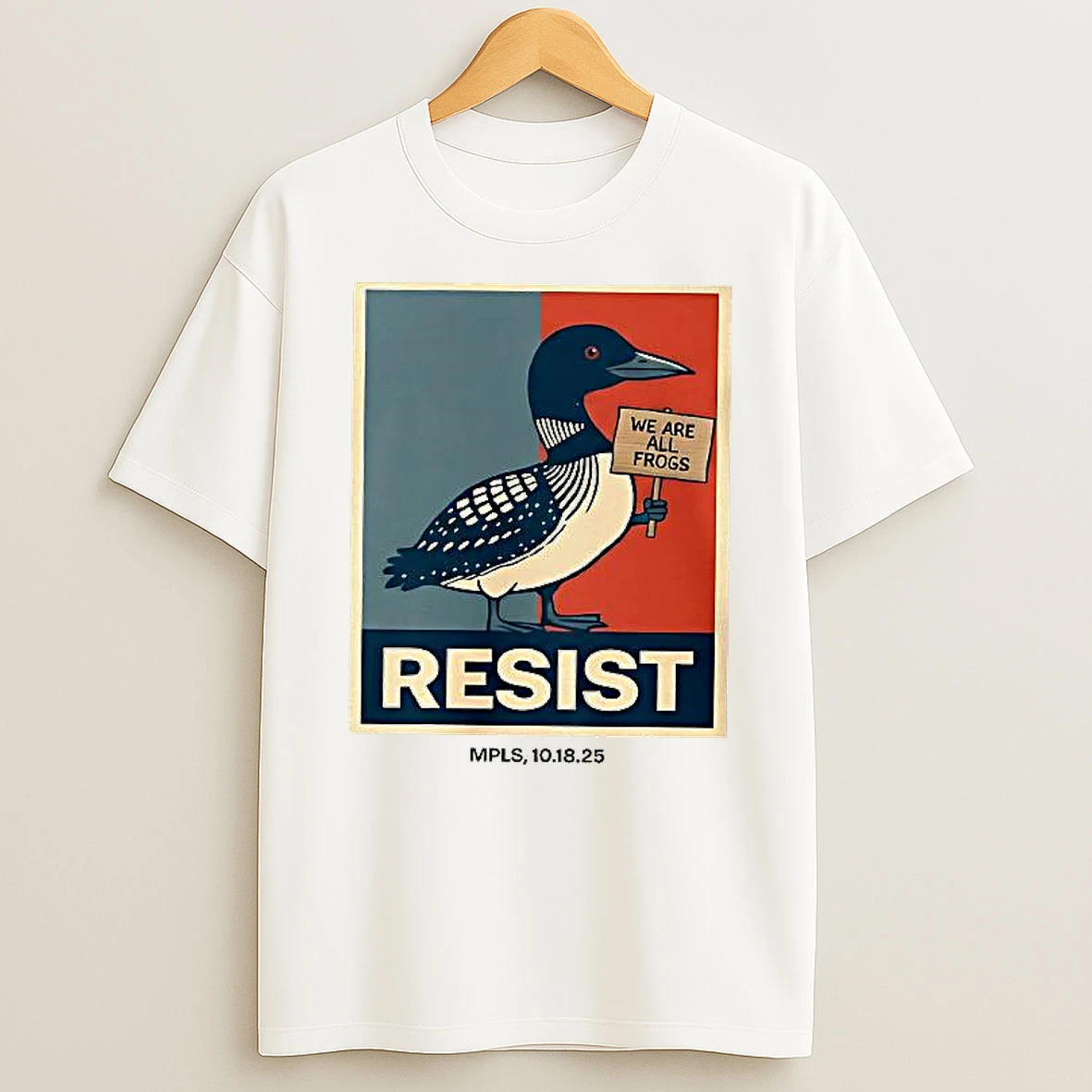 Minnesota Loon Resist Raglan Woman Shirts