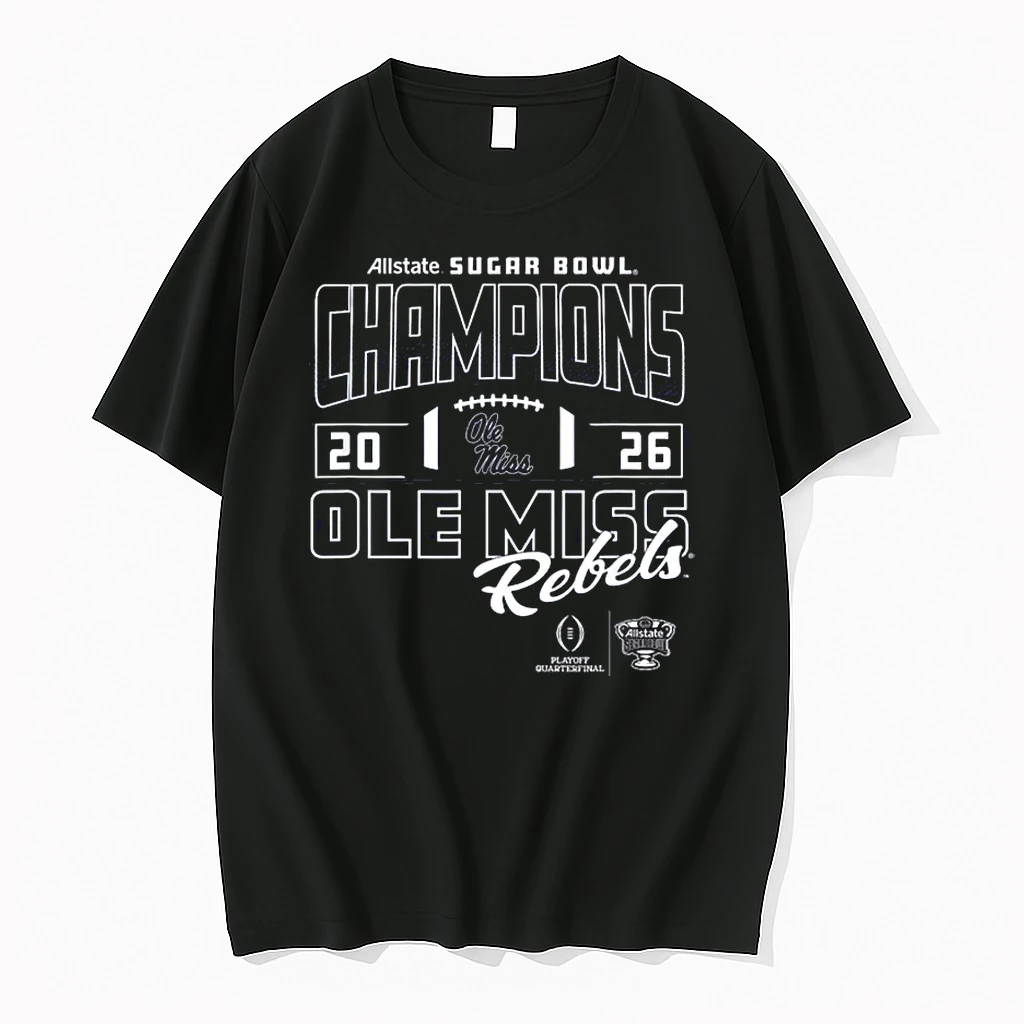 Mississippi Ole Miss Rebels Sugar Bowl Champs 2026 Cfp Red Shirts
