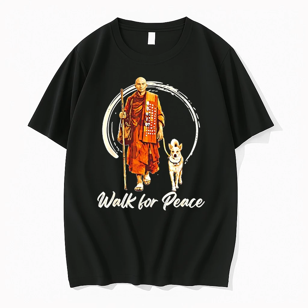 Monk And Peace Dog Aloka Dog Walk For Peace Graphic Shirts