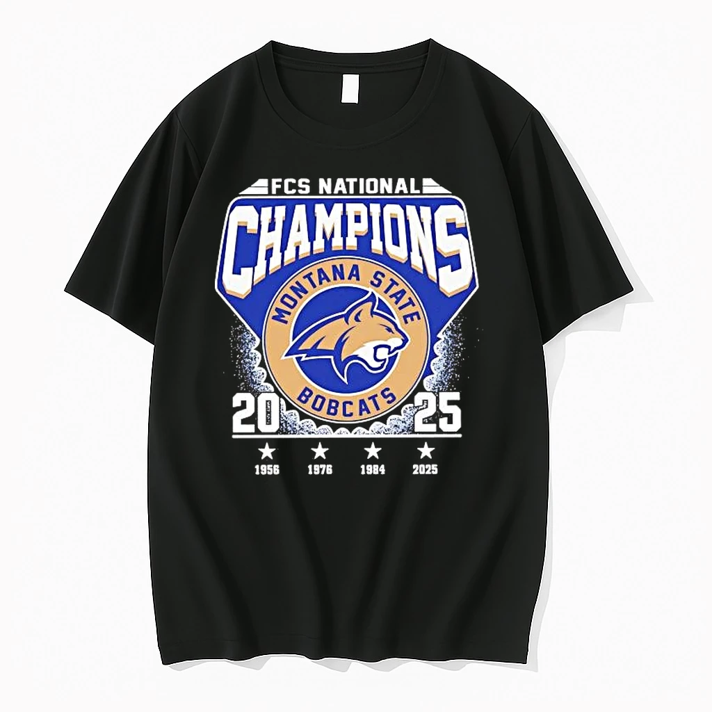 Montana State Bobcats 2025 Fcs National Champions Shirts