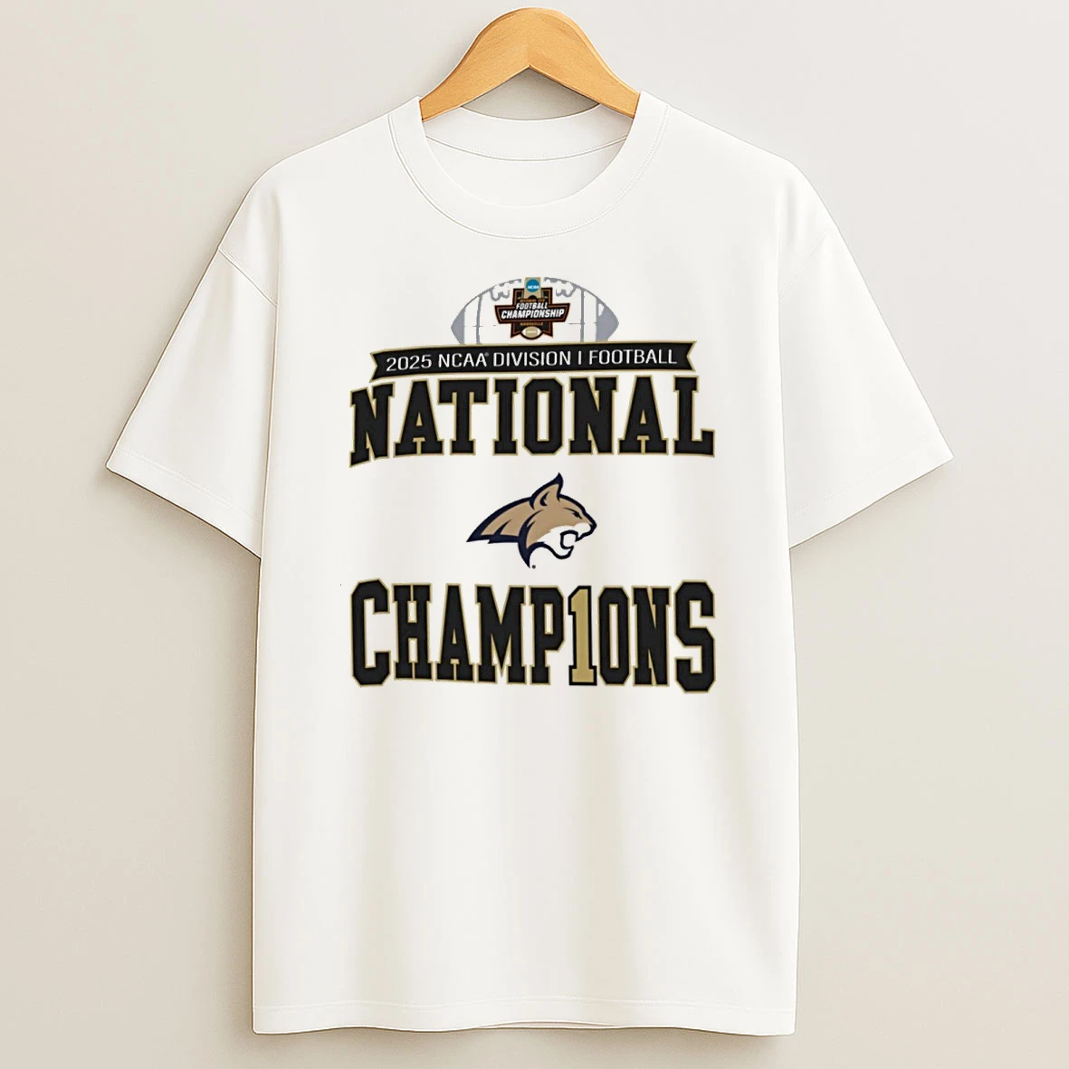 Montana State Bobcats 2025 Ncaa Di Fcs Football National Champions Locker Room Shirts