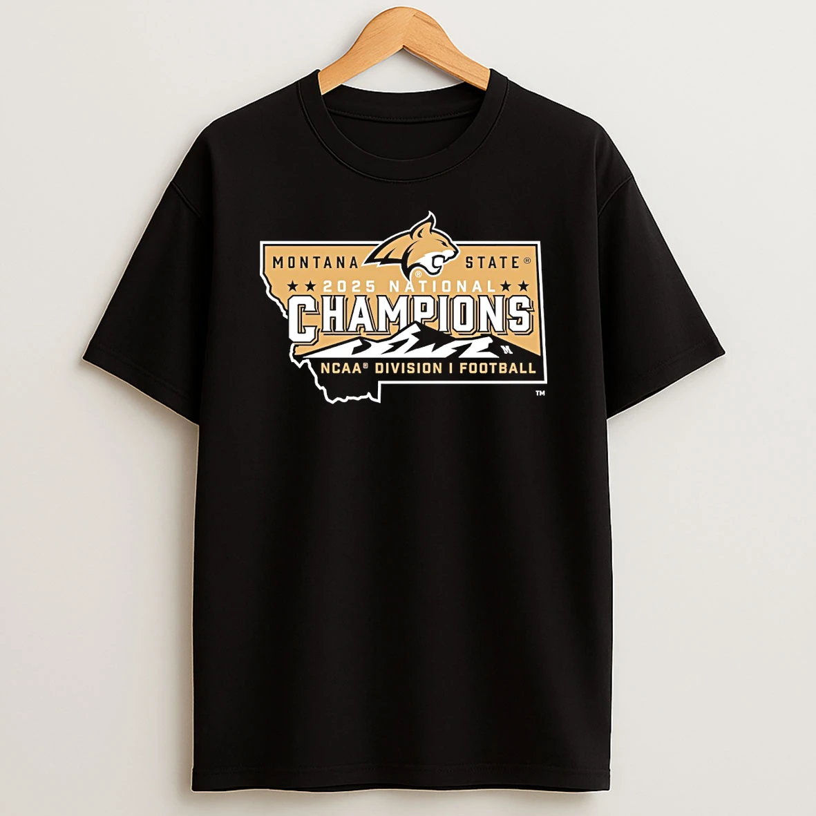 Montana State Bobcats 2025 National Champions Ncaa Division I Football Map And Logo Shirts