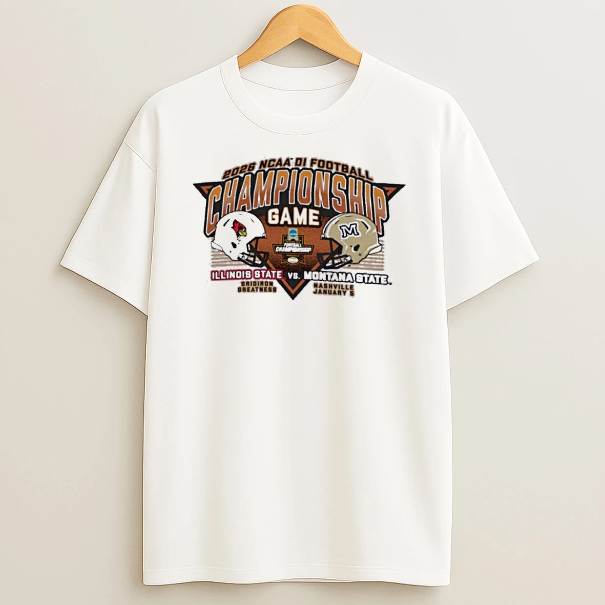 Montana State Vs Illinois State Football 2025 Ncaa Division I Fcs Football Championship Nashville Shirts