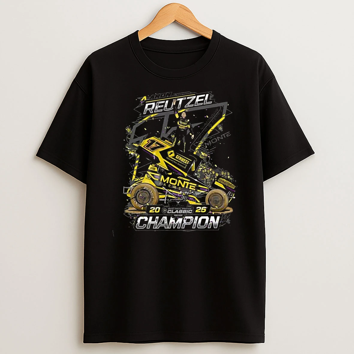 Monte Motorsport Aaron Reutzel Grand Annual Sprintcar Classic Champion 2026 Shirts
