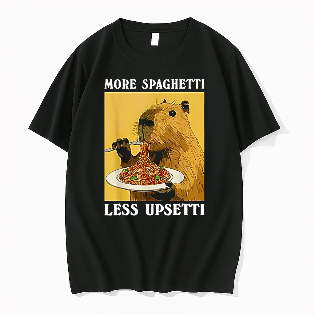 More Spaghetti Less Upsetti Capybara Eating Pasta Shirts
