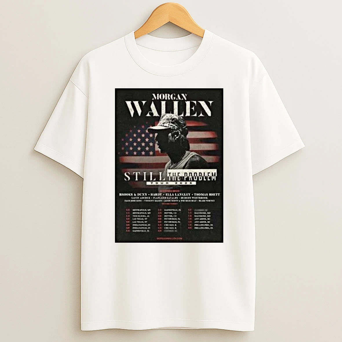Morgan Wallen Still The Problem Tour 2026 North America Shirts
