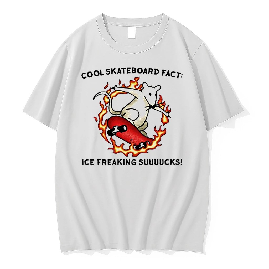 Mouse Cool Skateboard Fact Ice Freaking Sucks Shirts