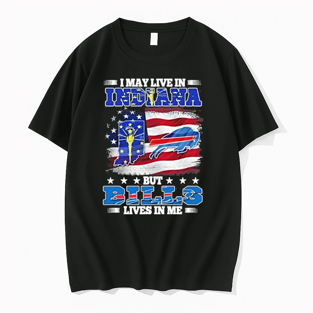 My Heart Buffalo Bills And Live In Indiana Shirts