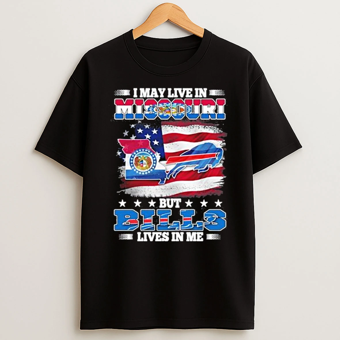 My Heart Buffalo Bills And Live In Missouri Shirts