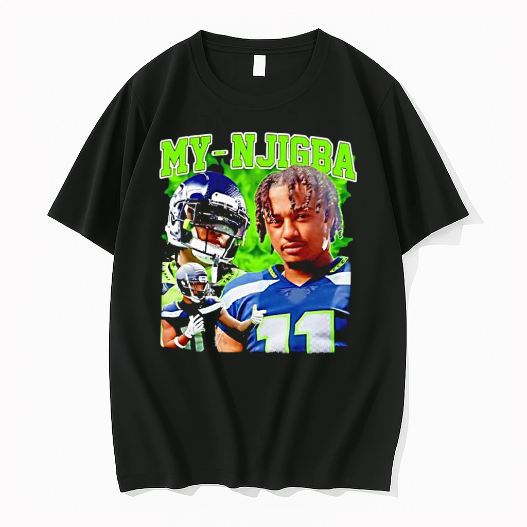 My Njigba Jaxon Smith Njigba Seattle Seahawks Number Eleven Football Shirts