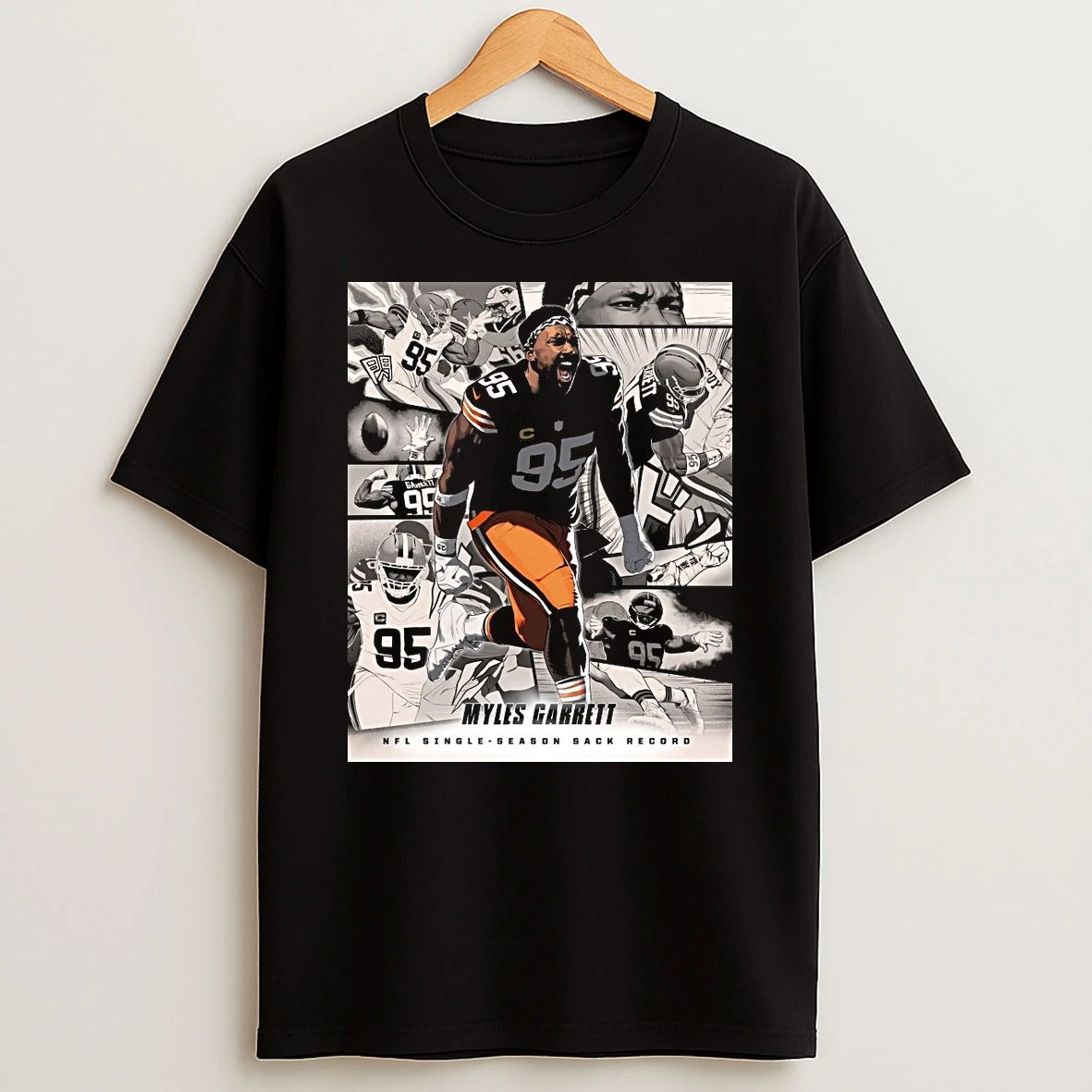 Myles Garrett Nfl Single Season Sack Record Cleveland Browns Shirts