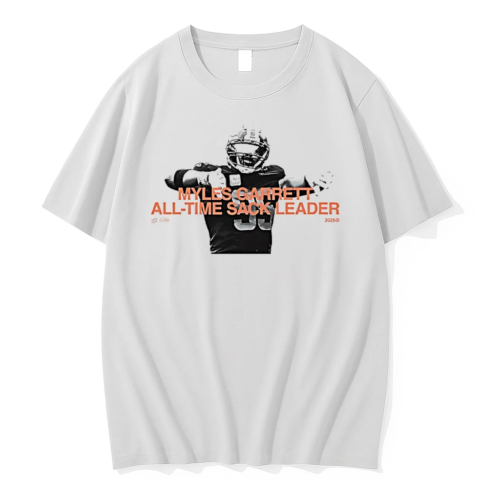 Myles Garrett Nfl All Time Sack Leader 2025 Shirts