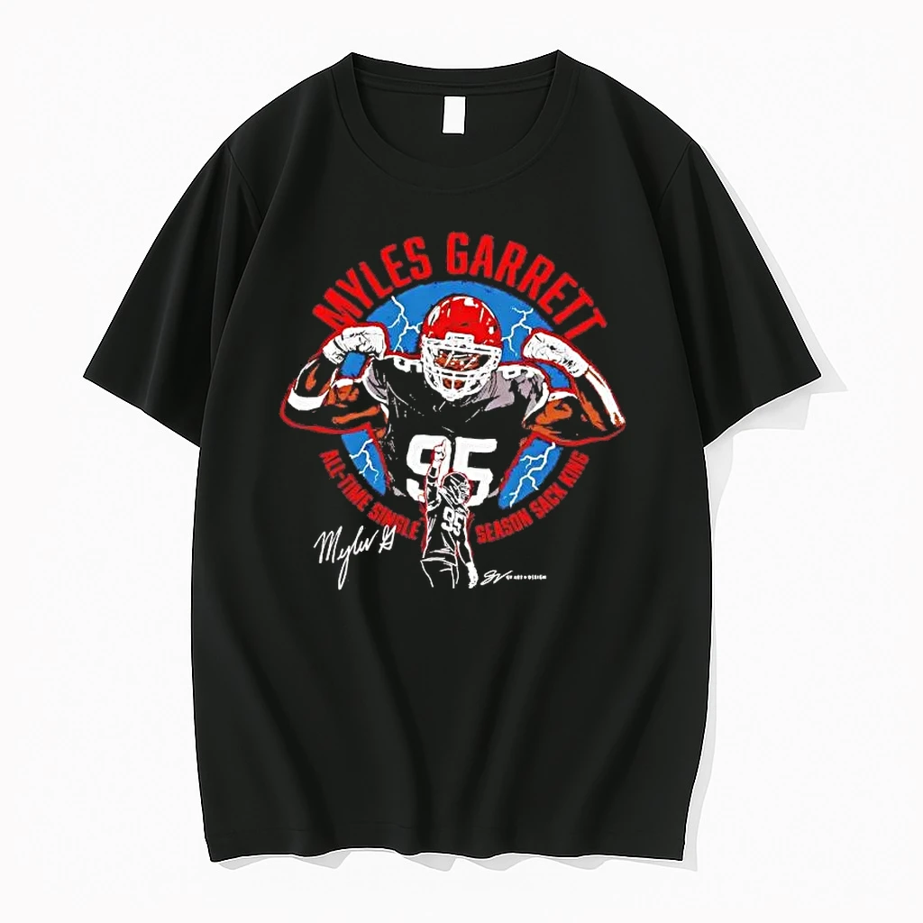 Myles Garrett All Time Single Season Sack King Signature Shirts