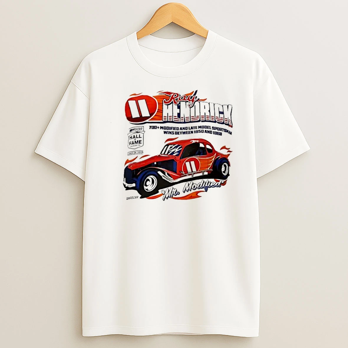 Nascar Ray Hendrick Mr Modified American Race Car Driver Graphic Shirts