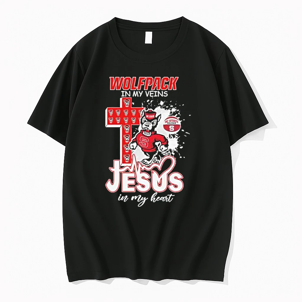 Nc State Basketball Mascot In My Veins Jesus In My Heart Shirts