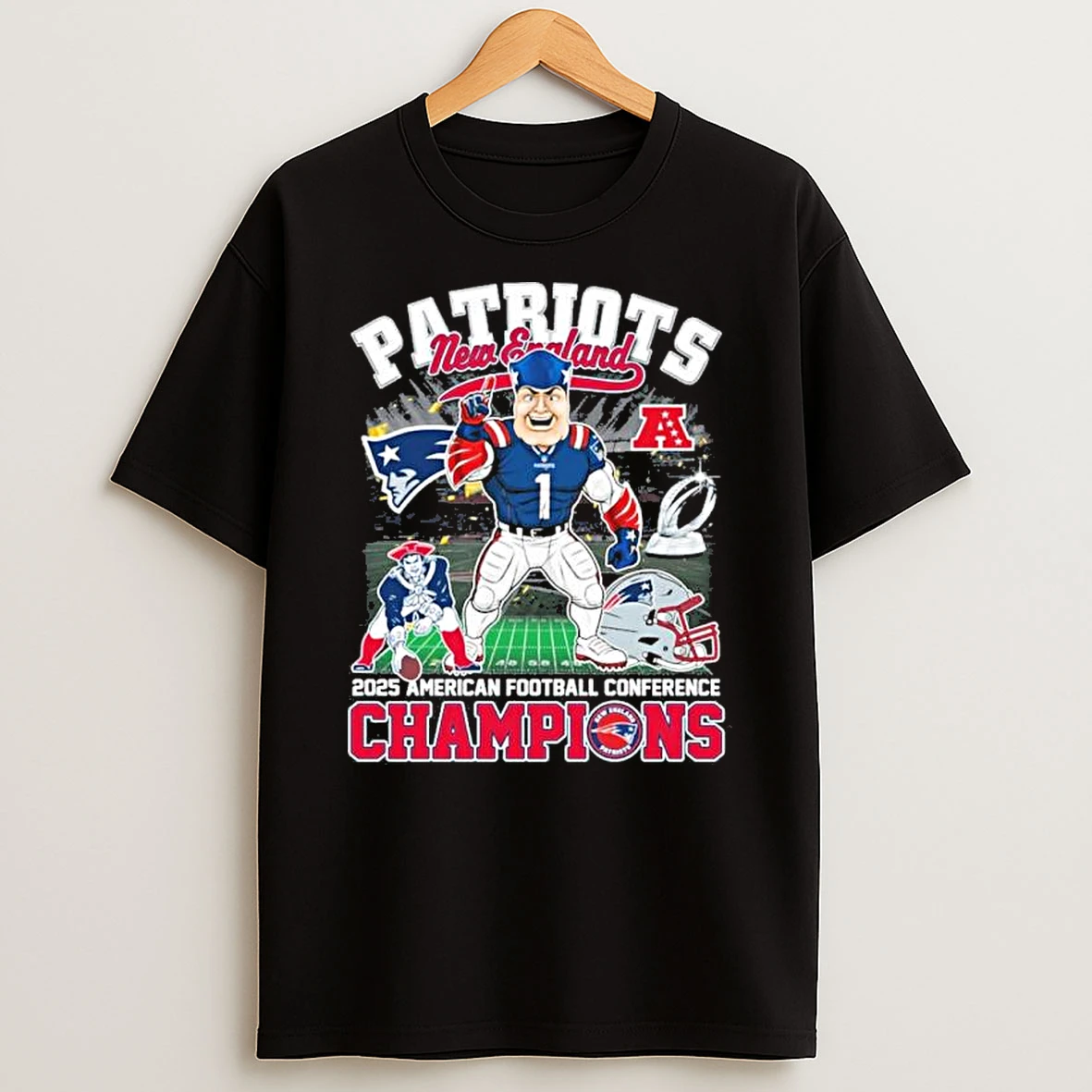 Ne Patriots Mascot Afc Conference Champions Shirts