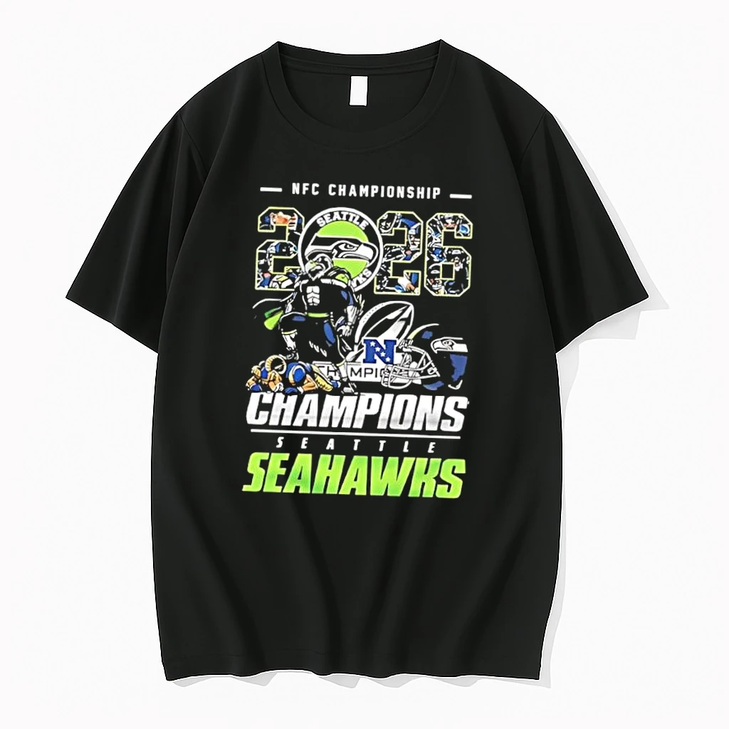 Nfc Championship Seattle 2026 Seahawks Champions Seattle Seahawks Mascot Defeating Rams Football Shirts