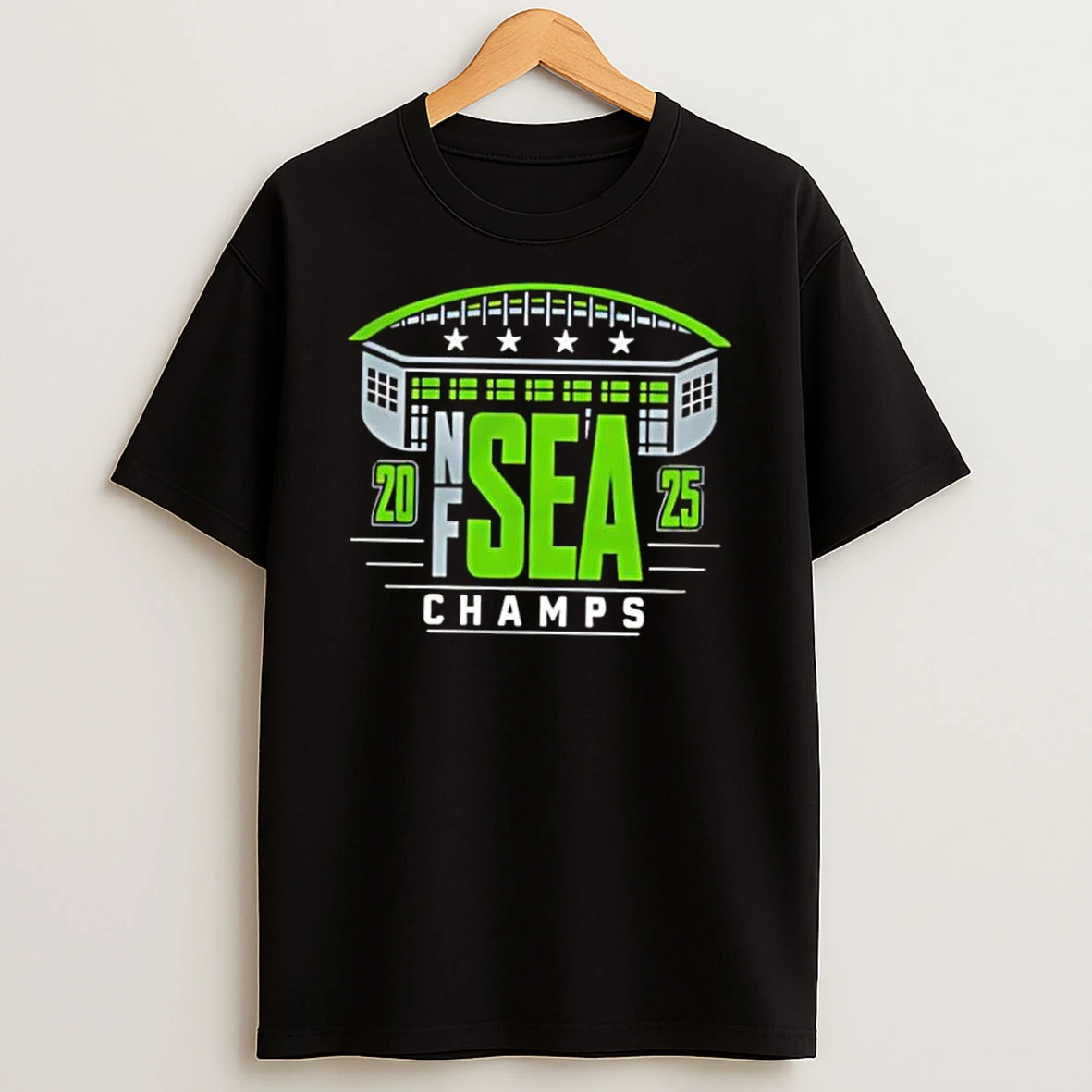 Nfc West Sea Seattle 2025 Champions Stadium Stars Sports Shirts