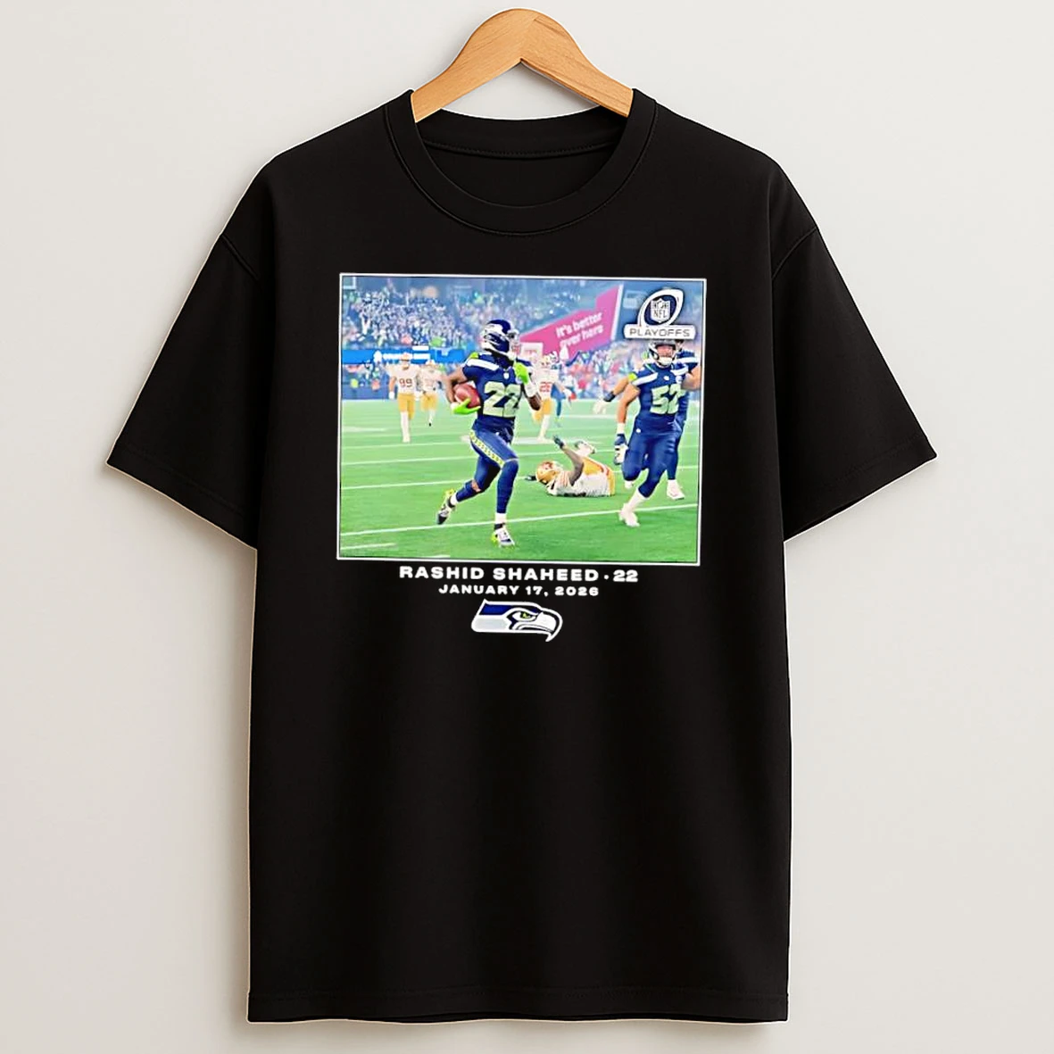 Nfl Playoffs Rashid Shaheed 22 January 17 2026 Seattle Seahawks Shirts