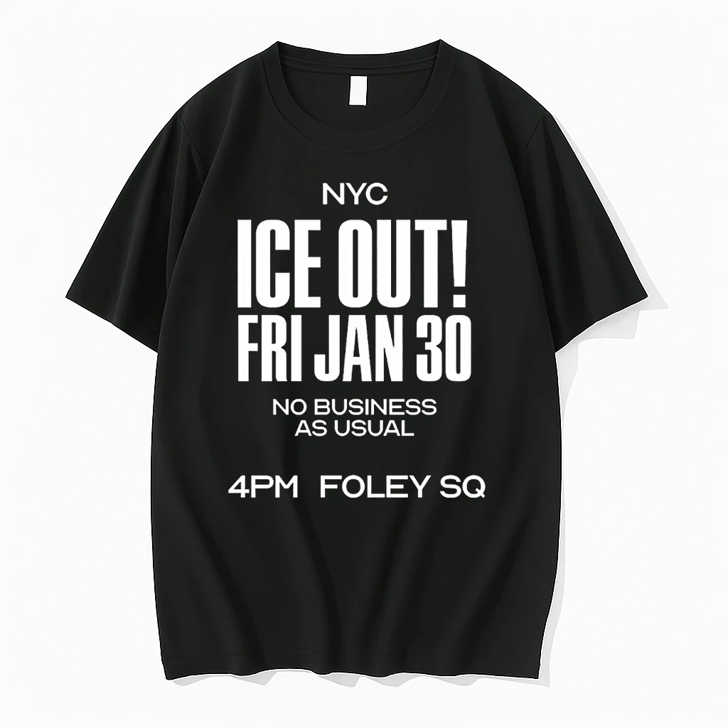 Nyc Ice Out Friday January 30 2026 No Business As Usual Shirts