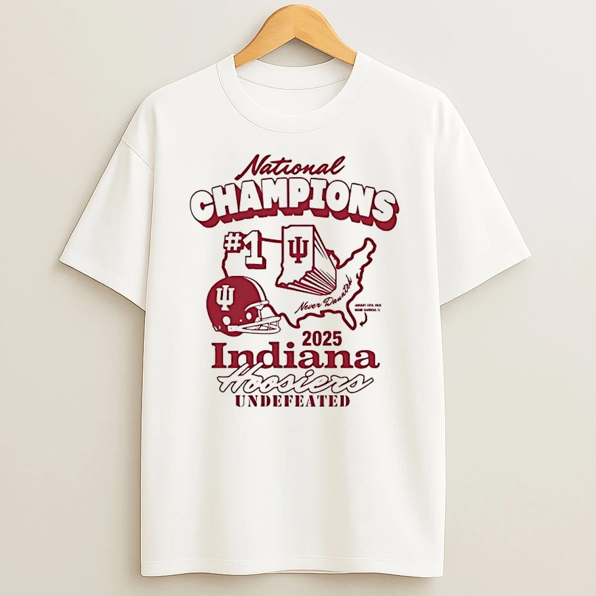 National Champions 2025 Indiana Hoosiers 1 Undefeated Shirts