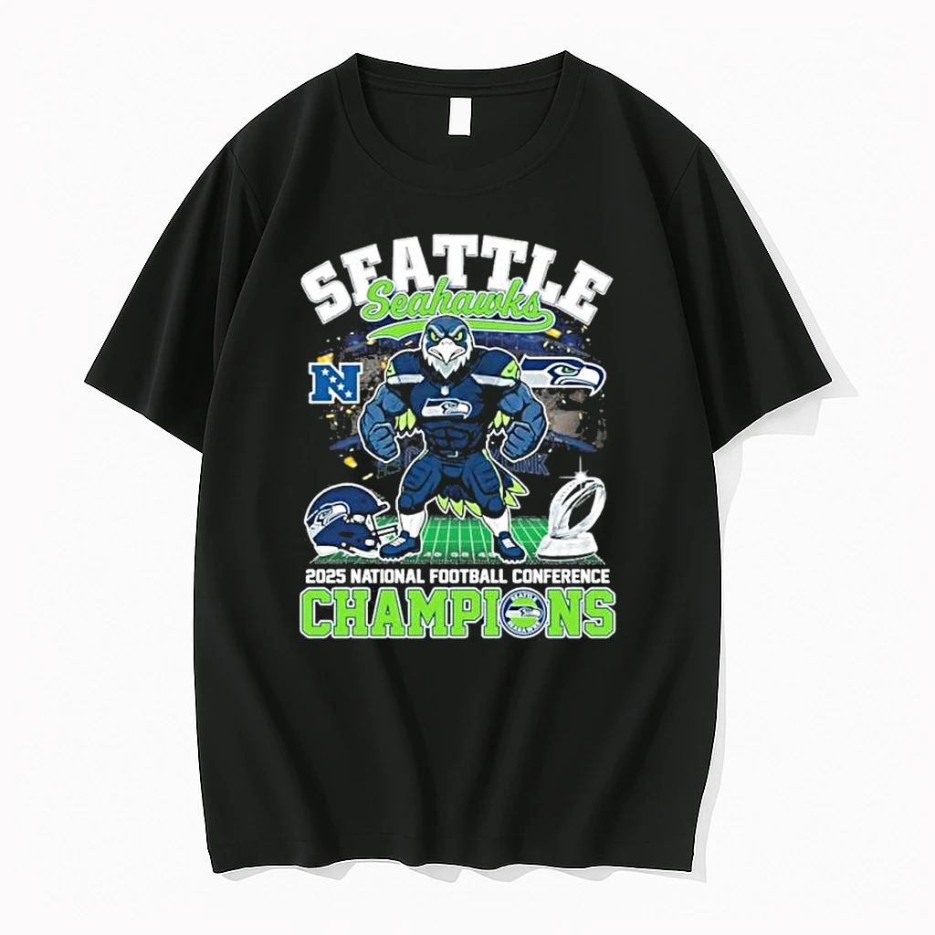 National Football Conference Champions Seattle Seahawks Mascot Shirts
