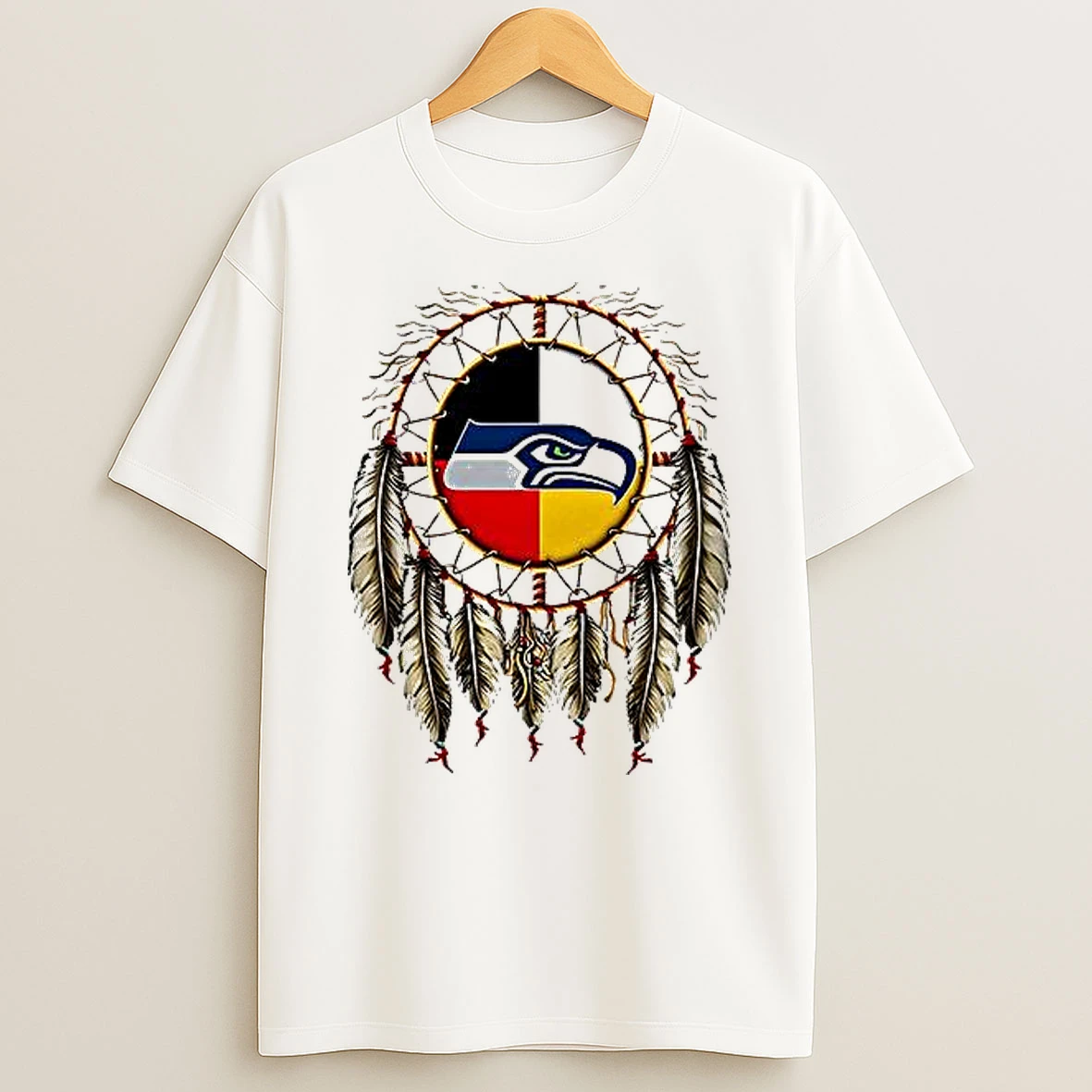 Native American Seattle Seahawks Logo Woman Shirts