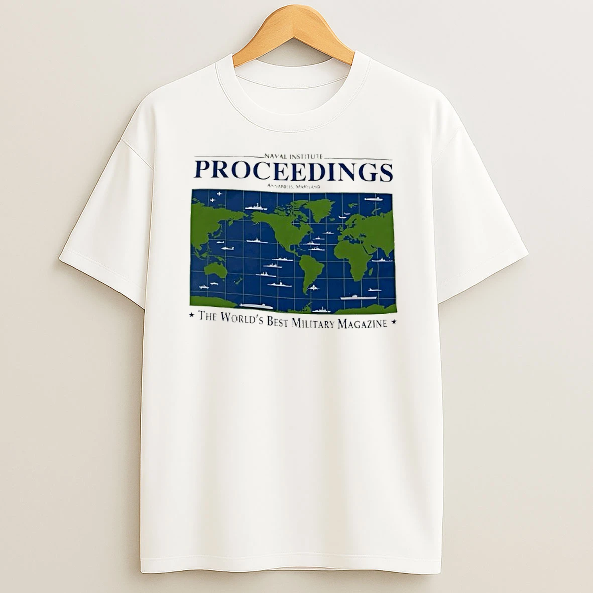 Naval Institute Proceedings The Worlds Best Military Magazine Map Graphic Shirts