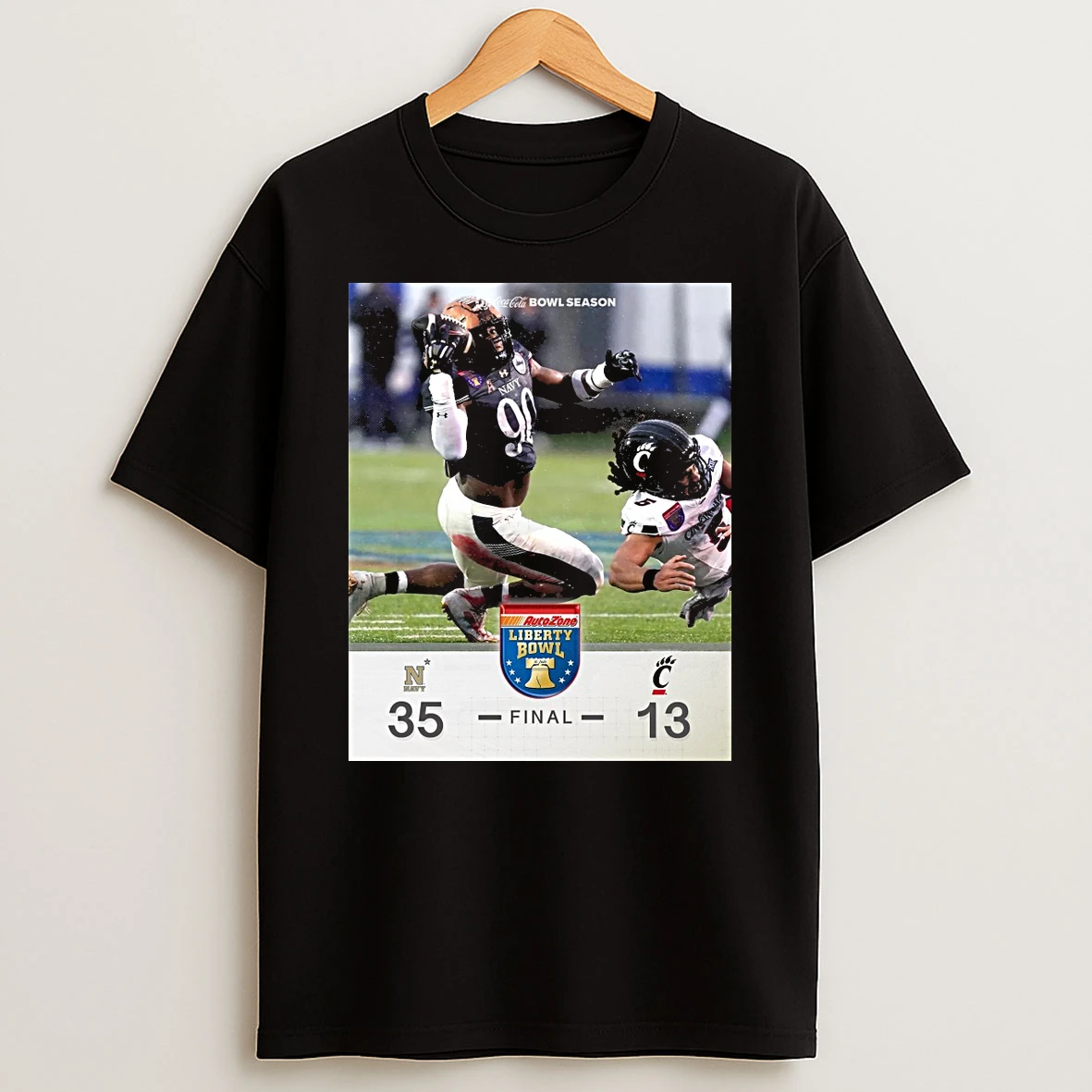 Navy Midshipmen Defeated The Cincinnati Bearcats 35 13 2026 Autozone Liberty Bowl Shirts