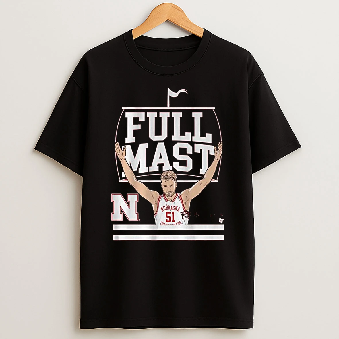 Nebraska Basketball Rienk Mast Full Mast Shirts